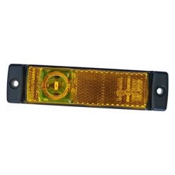 Hella® 008645011 - 8645 Series 5.12" Amber Rectangular Bolt-on Mount LED Clearance Marker Light