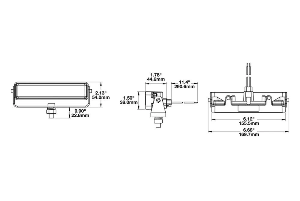 J.W. Speaker® 1603391 - 783 XD Series 6"x2" 12W Flood Beam LED Light Bar - Image 14