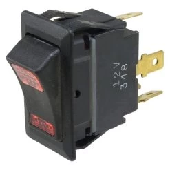 WVE® 1S2929 - Weather Resistant Illuminated SPST On/Off Rocker Red/Red Switch