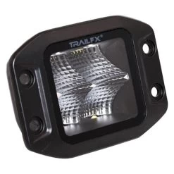TrailFX® 2X2CFFMBPR - Black Series Flush Mount 3" 2x20W Cube Flood Beam LED Lights