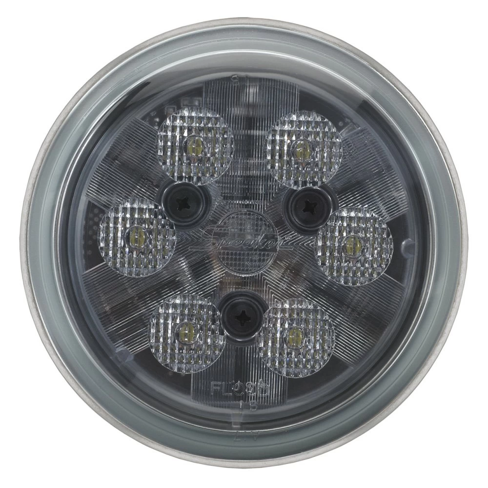 J.W. Speaker® 3157481 - 6040 Series Panel Mount 4.45" 24W Round Gray Housing Trapezoid Beam LED Light - Image 3