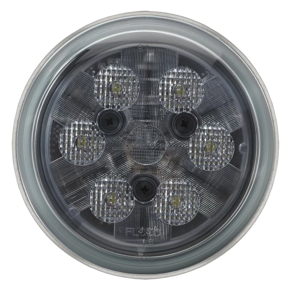 J.W. Speaker® 3157481 - 6040 Series Panel Mount 4.45" 24W Round Gray Housing Trapezoid Beam LED Light - Image 2