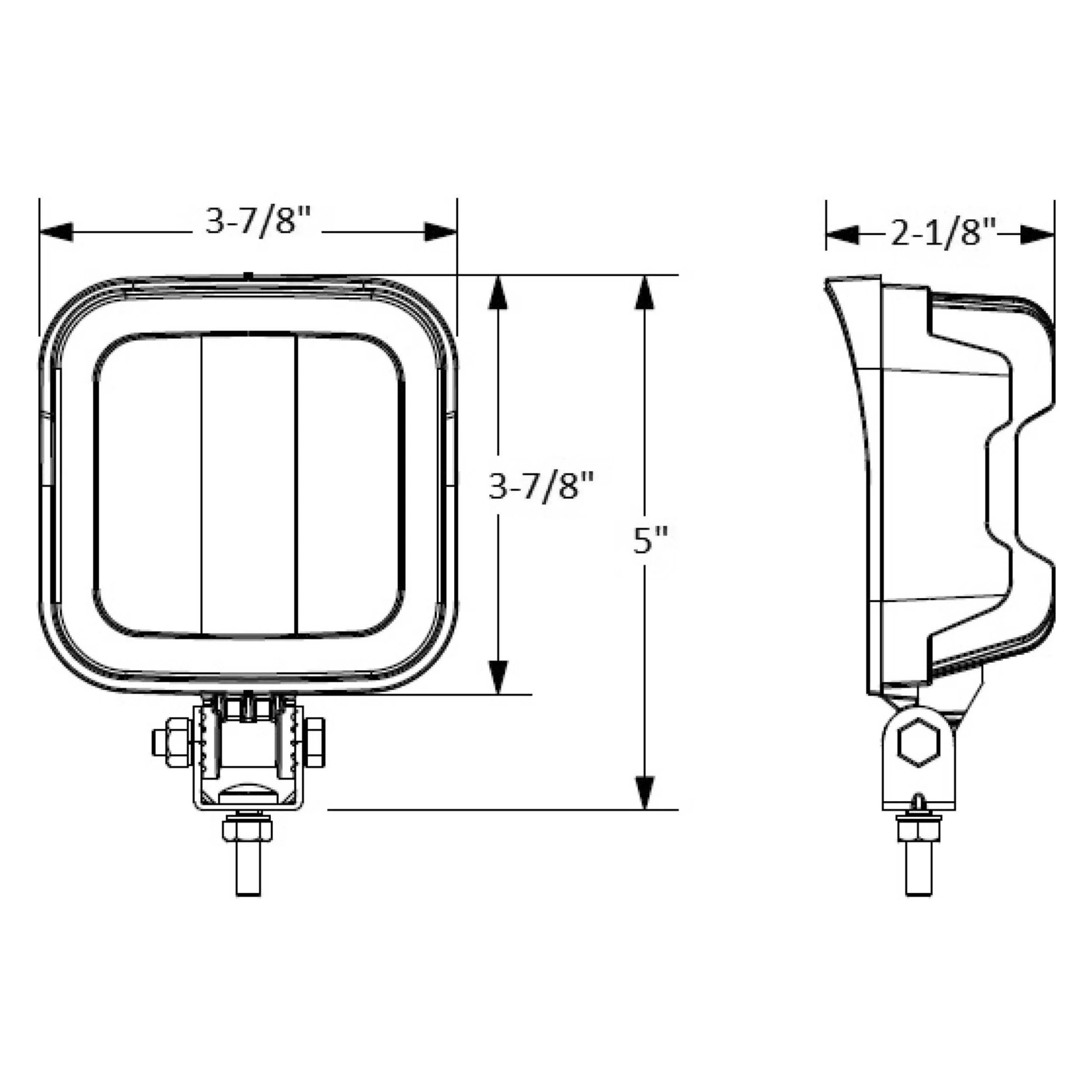 United Pacific® - Square Flood Beam LED Light (2.75", 3.88", 4.92") - Image 7