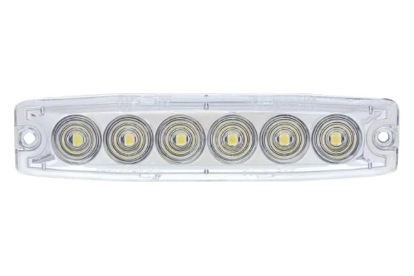 United Pacific® 36684B - 5.125" 6-LED Super Thin Series Bolt-On Mount White LED Strobe Light - Image 2