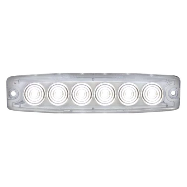 United Pacific® 36684B - 5.125" 6-LED Super Thin Series Bolt-On Mount White LED Strobe Light