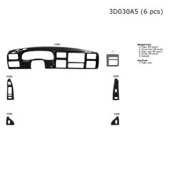 B&I® 3D030A5-SNB - Combo Natural Birdseye Small Dash Kit (6 Pcs)