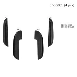 B&I® 3D030C1-DET - 3D Molded Bronze Burlwood Door Panels Upgrade Kit (4 Pcs)