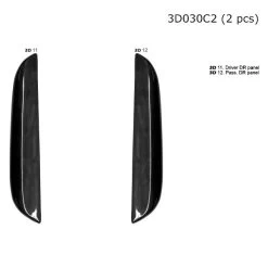 B&I® 3D030C2-DC6 - 3D Molded Blue Fiber Door Panels Upgrade Kit (2 Pcs)