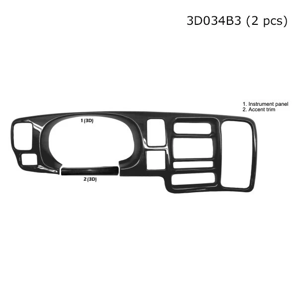 B&I® 3D034B3-PAINT - 3D Molded Custom Finish Small Dash Kit (2 Pcs)