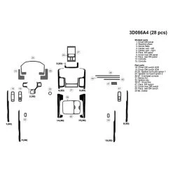 B&I® 3D086A4-DC6 - Combo Blue Fiber Medium Dash Kit (28 Pcs)