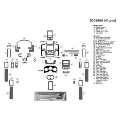 B&I® 3D086A6-DET - Combo Bronze Burlwood Large Dash Kit (43 Pcs)