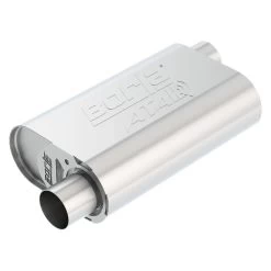 Borla® 400943 - ATAK™ Stainless Steel Oval Crate Gray Exhaust Muffler