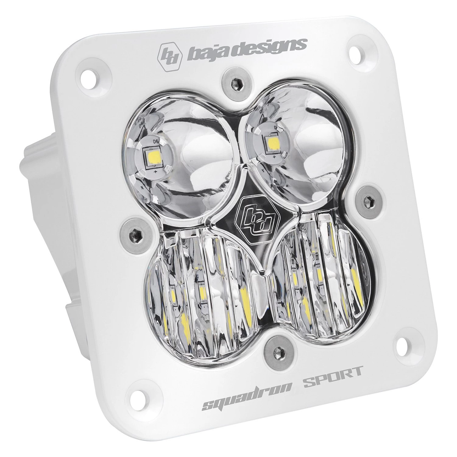 Baja Designs® 55-1003-WT - Squadron Sport™ Flush Mount 3" 26W Square White Housing Driving/Combo Beam LED Light - Image 2