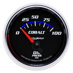 Auto Meter® 6127 - Cobalt Series 2-1/16" Oil Pressure Gauge, 0-100 PSI