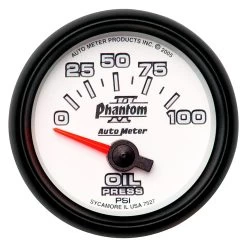Auto Meter® 7527 - Phantom II Series 2-1/16" Oil Pressure Gauge, 0-100 PSI