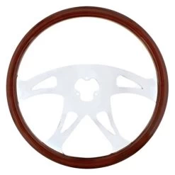 United Pacific® 88218 - 4-Spoke Boss Style Wood Steering Wheel