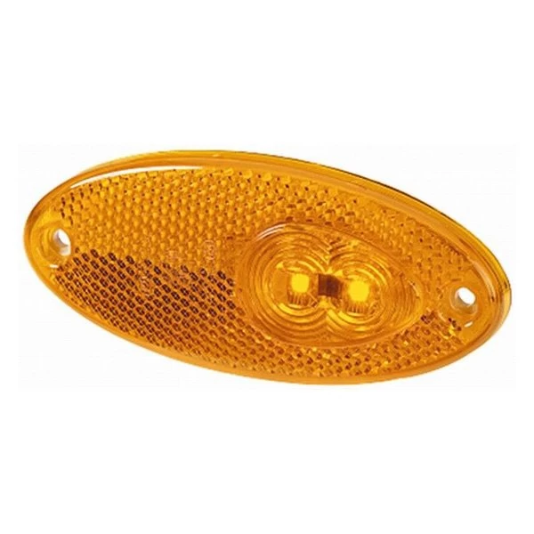Hella® 964295061 - 4295 Series 3.98" Amber Oval Bolt-on Mount LED Clearance Marker Light