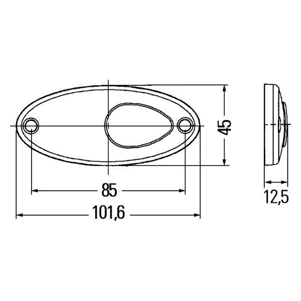 Hella® 964295121 - 4295 Series 3.98" Oval Bolt-on Mount LED Clearance Marker Light - Image 3