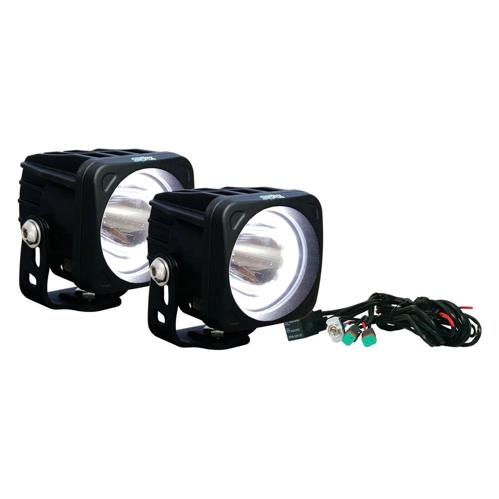 Vision X® 9891705 - Optimus Series Halo 3" 2x10W Square Driving Beam LED Lights - Image 2