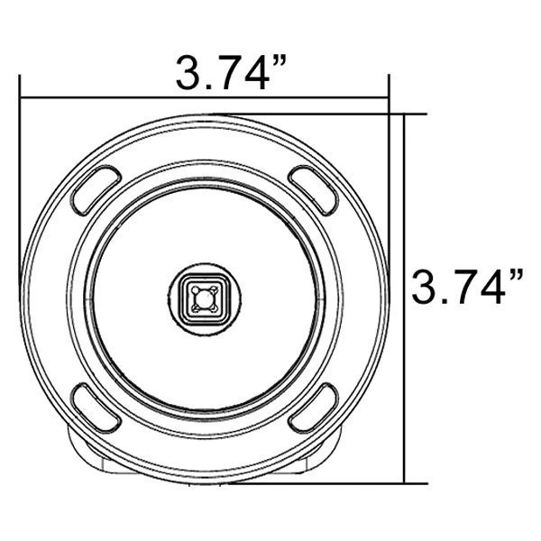 Vision X® 9891705 - Optimus Series Halo 3" 2x10W Square Driving Beam LED Lights - Image 20