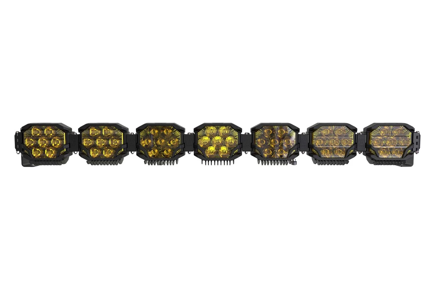 Morimoto® BAR-3ROW-023 - Banger HXB 7-Pod 50.5" 539W Triple Row Yellow LED Light Bar - Image 2