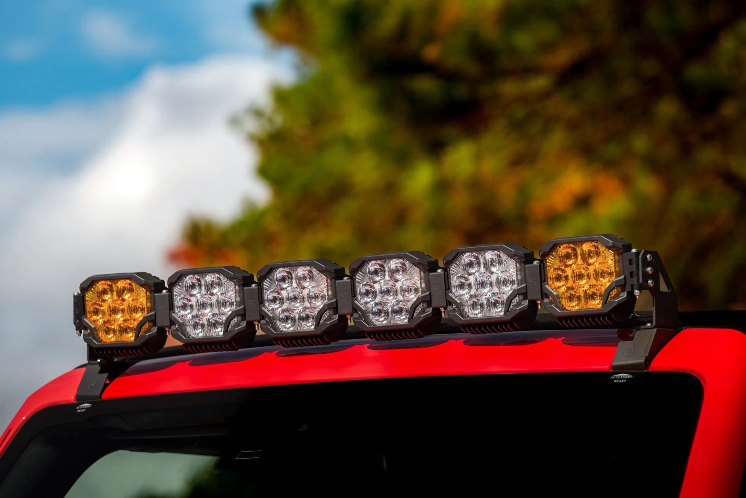 Morimoto® BAR-3ROW-023 - Banger HXB 7-Pod 50.5" 539W Triple Row Yellow LED Light Bar - Image 4