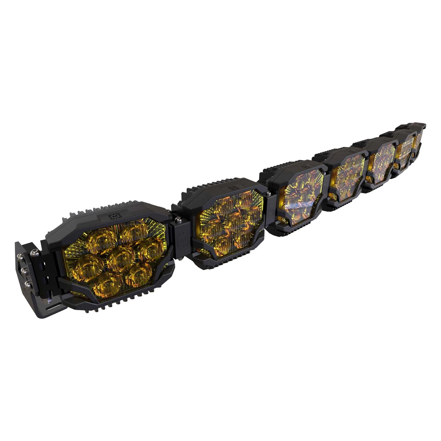 Morimoto® BAR-3ROW-023 - Banger HXB 7-Pod 50.5" 539W Triple Row Yellow LED Light Bar
