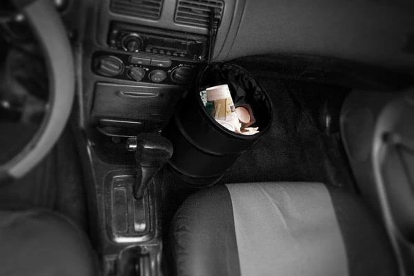 FH Group® CIFH1120-BLACK - Small Black Collapsible Trash Can - Image 5