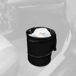 FH GroupĀ® CIFH1121-BLACK - Large Black Collapsible Trash Can