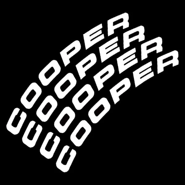 Tire Stickers® COOP-1921-1-4-W - White "Cooper" Tire Lettering Kit - Image 2