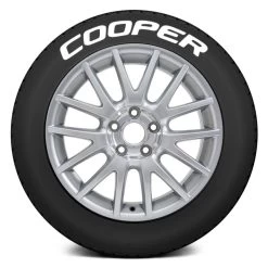Tire Stickers® COOP-1921-1-4-W - White "Cooper" Tire Lettering Kit