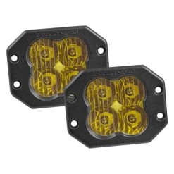 Diode Dynamics® DD6204P - Stage Sport Series Flush Mount 3" 2x14.5W Driving Beam Yellow LED Lights