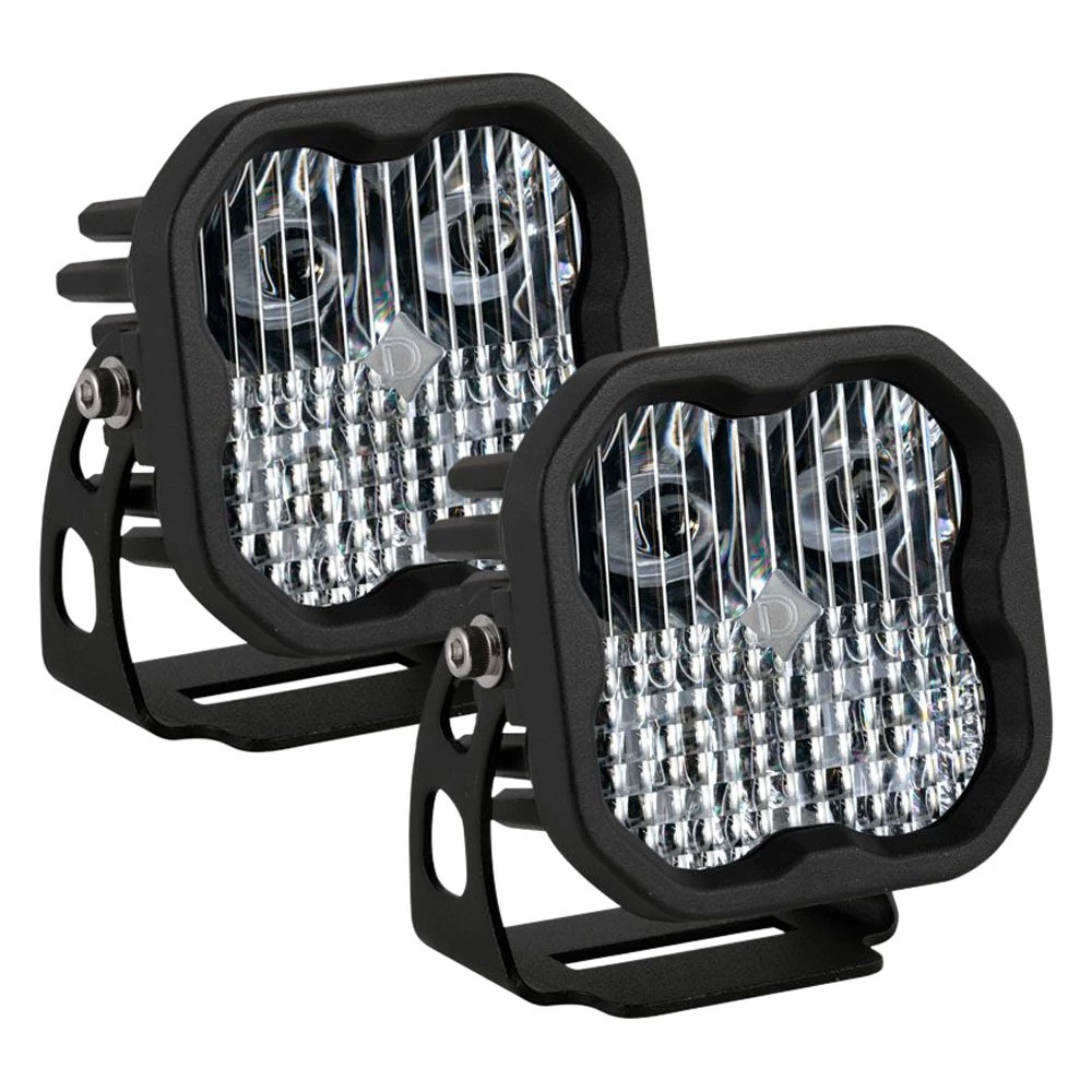 Diode Dynamics® DD6864P - Stage Sport Series Standard 3" 2x14.5W Square Combo Beam LED Lights, With White Backlight