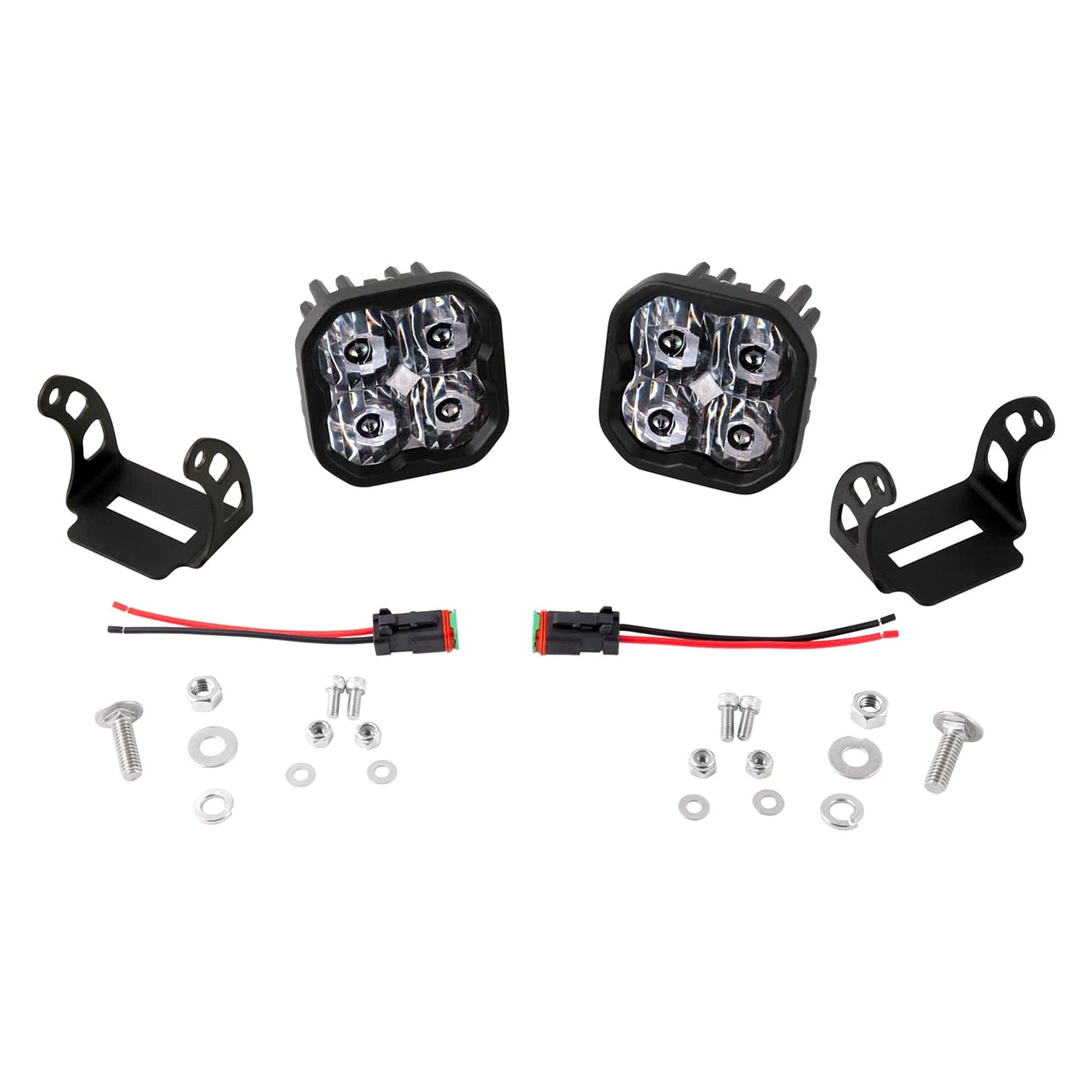 Diode Dynamics® DD6873P - Stage Pro Series Standard SAE 3" 2x36W Square Driving Beam LED Lights, With White Backlight - Image 2