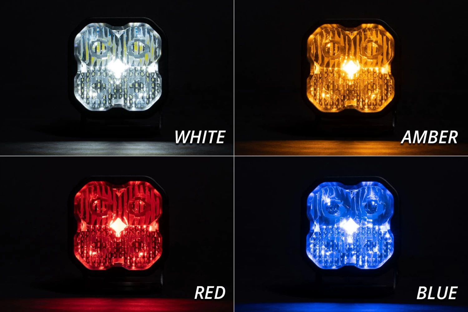 Diode Dynamics® DD6915P - Stage Sport Series Flush Mount 3" 2x14.5W Square Flood Beam LED Lights, With White Backlight - Image 5