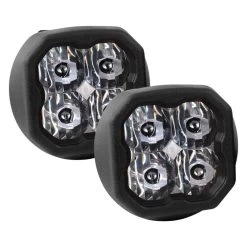 Diode Dynamics® DD7027 - Fog Light Location Stage Sport Series Type GM SAE 3" 2x14.5W Square Driving Beam LED Lights, With Amber Backlight