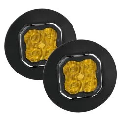 Diode Dynamics® DD7042 - Fog Light Location Stage Max Series Type GM-5 SAE 3" 2x38.5W Square Fog Beam Yellow LED Lights, With Amber Backlight