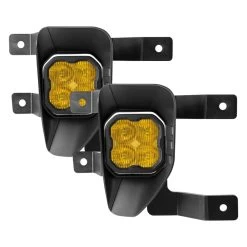 Diode Dynamics® DD7118 - Fog Light Location Stage Max Series Type SV1 SAE 3" 2x38.5W Square Fog Beam Yellow LED Lights, With Amber Backlight