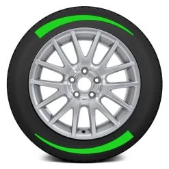 Tire Stickers® FLARE-1718-125-4-G - Green "Flares" Full Tire Decal Kit