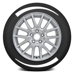 Tire Stickers® FLARE-1718-075-4-W - White "Flares" Full Tire Decal Kit