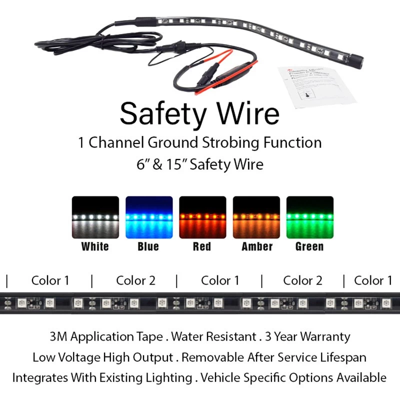 Firewire® - 6" Tape-On Mount LED Safety Strobe Light - Image 4