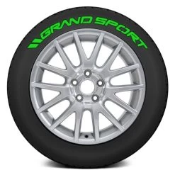 Tire Stickers® GRNDSPRT-1921-125-4-G - Green "Grand Sport" Tire Lettering Kit