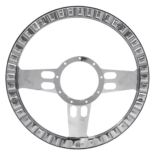 CFR Performance® - 3-Spoke Style 4 Billet Aluminum Chrome Steering Wheel - Image 2
