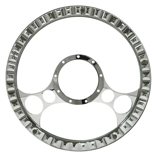 CFR Performance® - 2-Spoke Style 15 Billet Aluminum Chrome Steering Wheel - Image 2