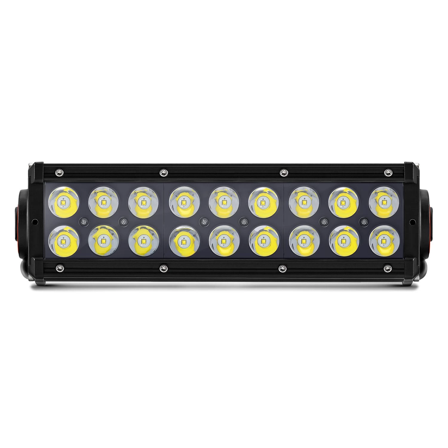Lumen® N254X-2-SP - 9.5" 54W Dual Row Spot Beam LED Light Bar With Illuminated End Caps - Image 3