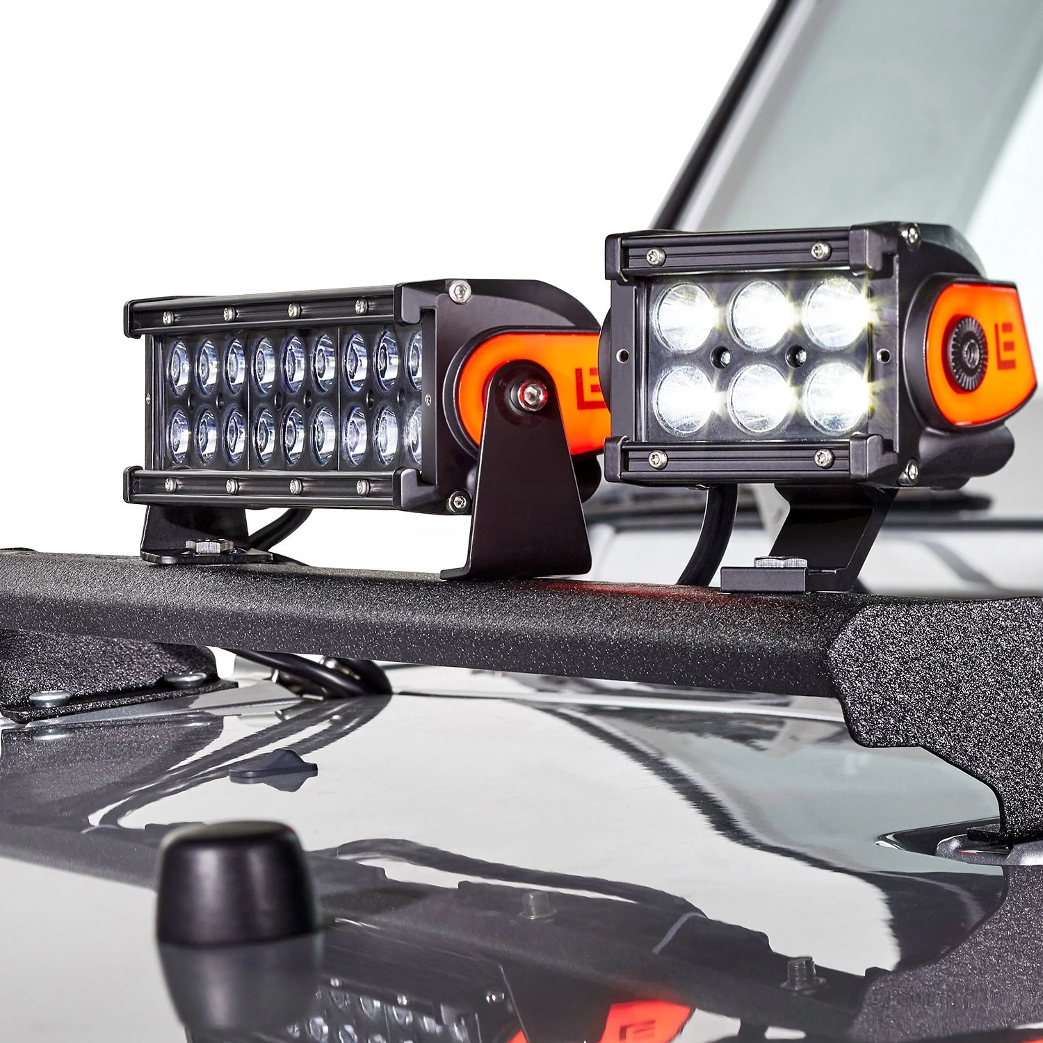 Lumen® N254X-2-SP - 9.5" 54W Dual Row Spot Beam LED Light Bar With Illuminated End Caps - Image 11