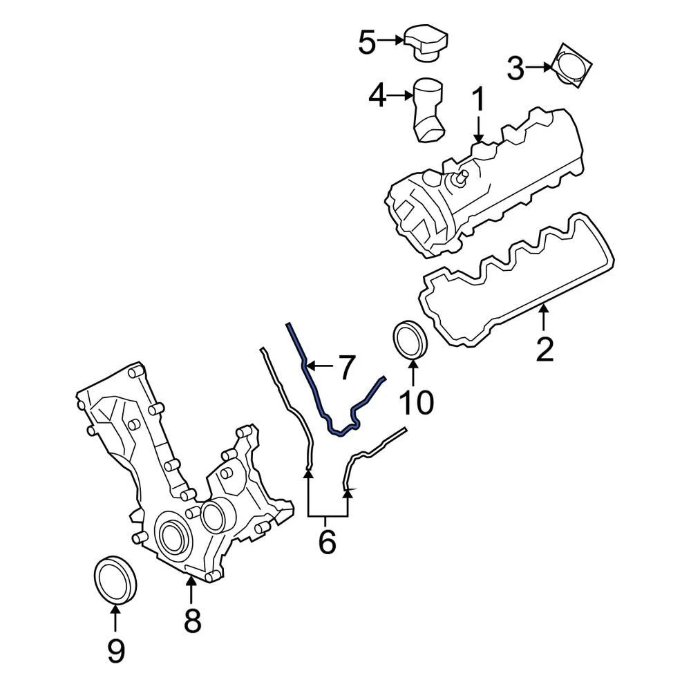 Ford OE 3L3Z6020EA - Center Engine Timing Cover Gasket - Image 11