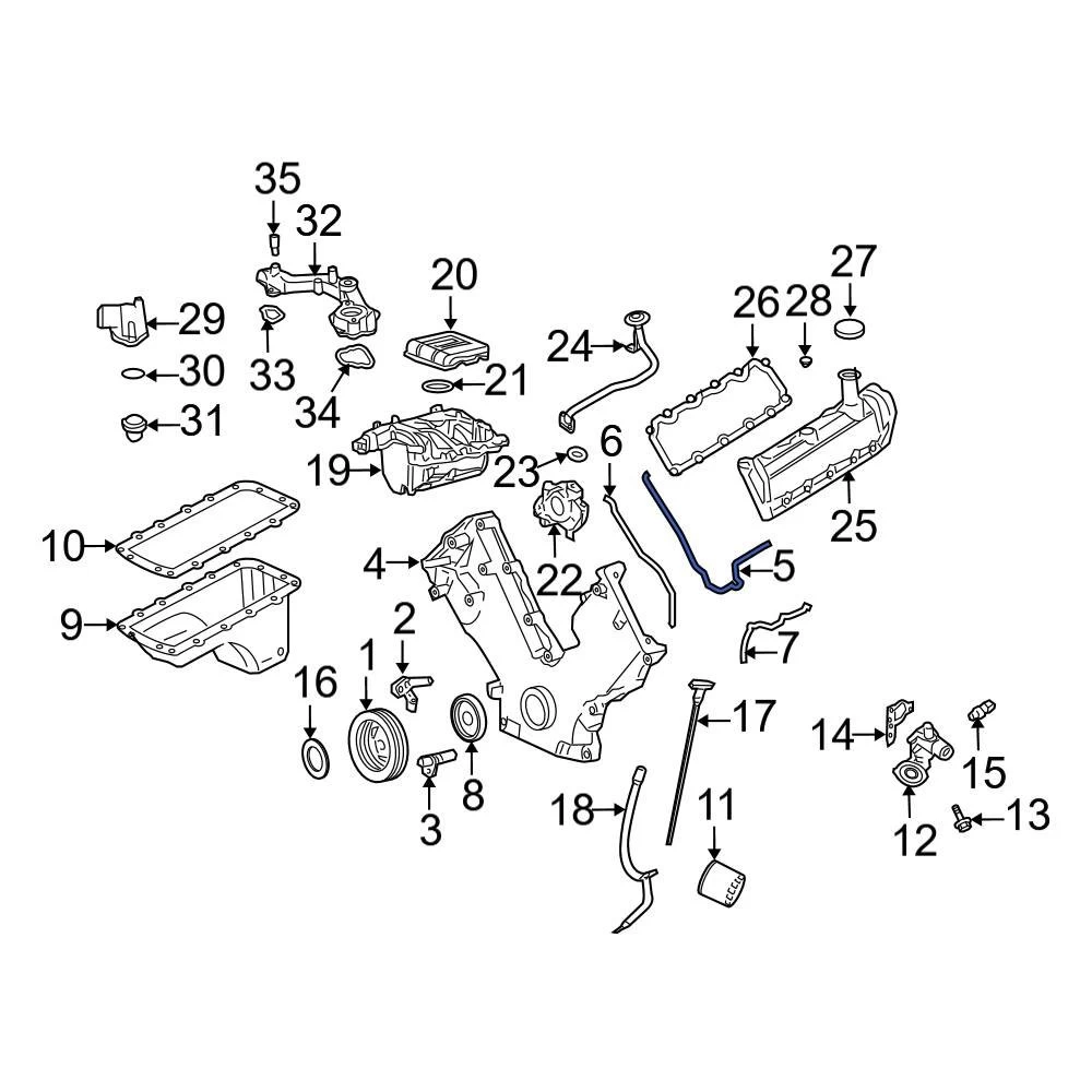 Ford OE 3L3Z6020EA - Center Engine Timing Cover Gasket - Image 7