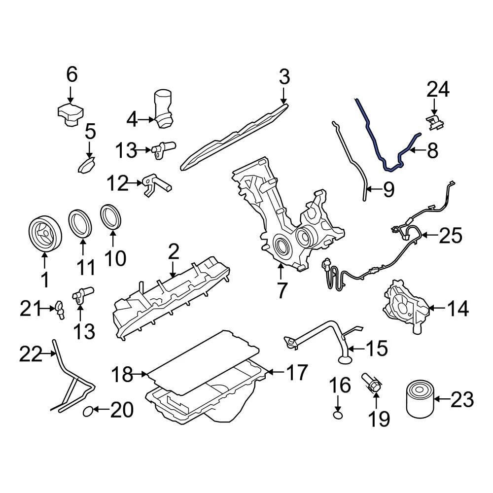 Ford OE 3L3Z6020EA - Center Engine Timing Cover Gasket - Image 18