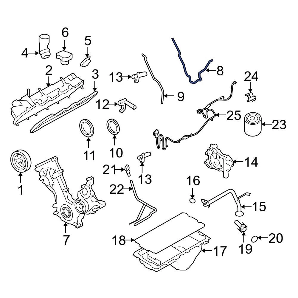 Ford OE 3L3Z6020EA - Center Engine Timing Cover Gasket - Image 19